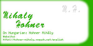 mihaly hohner business card