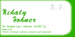 mihaly hohner business card